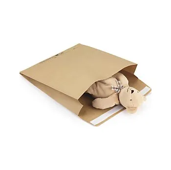 Obálka Papírová obálka s bočními sklady a se samolepicím uzávěrem, 450x620x150 mm, hnědá | RAJAPACK - Balení po 1 ks