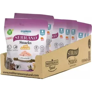Pamlsek pro kočku Serrano Snack Cat AntiHairball Chicken 50 g (12 ks)