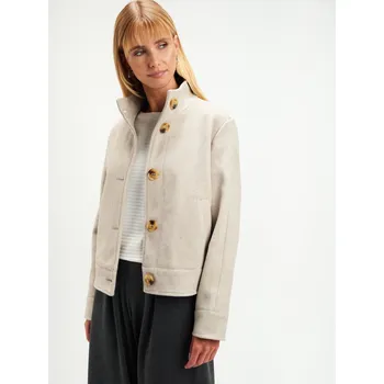 Dámská parka Top Secret kátká fleecová bunda krémová Velikost: 40