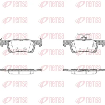 Brzdová destička Sada brzdových destiček, kotoučová brzda REMSA 1563.30