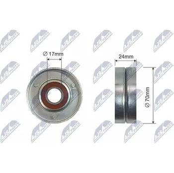 Napínací kladka, žebrovaný klínový řemen NTY RNK-VW-007