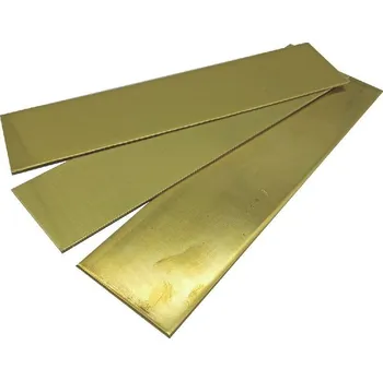 Plech Mosaz - plechy 50*200mm síla plechu 1,5 mm