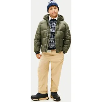 Tommy Hilfiger Zimní bunda KB0KB10093 D Zelená Regular Fit 12Y