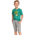 Chlapecké pyžamo Alan tmavě zelené s dinosaurem - 116