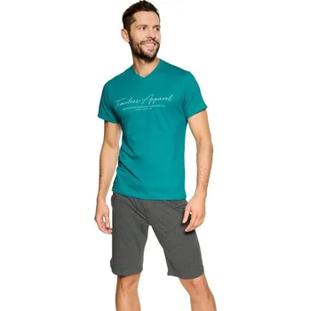 Pánské pyžamo Pánské pyžamo Pulse tyrkysové - L