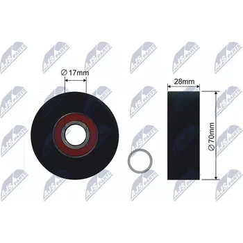 Napínací kladka, klínový řemen NTY RNK-BM-030