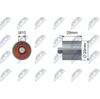 Napínací kladka, žebrovaný klínový řemen NTY RNK-AU-081