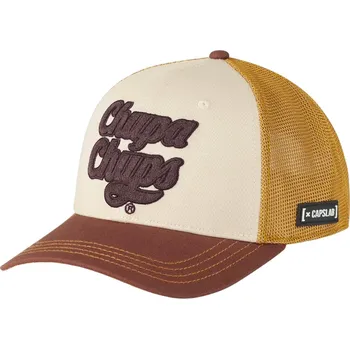 Kšiltovka kšiltovka Capslab Chupa Chups Premium Trucker - Brown/Gold one size