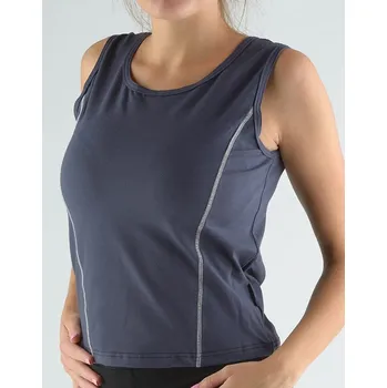 Dámské tílko, širší ramínka, šité 98021P - tm.popel písková - M