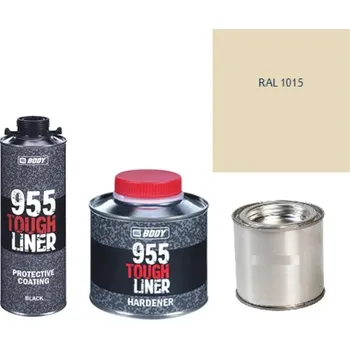 Autolak HB BODY 955 RAPTOR tough liner - 2k polyuretan textura set/báze + tužidlo + barva /RAL 1015 900ml