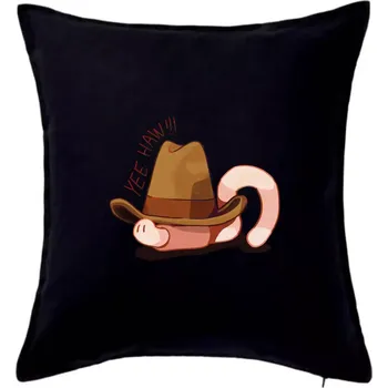 Polštář Žížala cowboy (Alexis Citrine) - Polštář 50x50 - 50x50 - Pouze potah ( Černá )