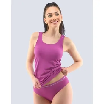 Dámské tílko prodloužené, širší ramínka, bezešvé, jednobarevné Bamboo Cotton 08018P - oregáno - M/L