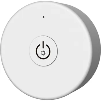 Ovladač světel Dotykový jednozónový ovladač na stěnu kulatý bílý R1-1 (CR2032 baterie)