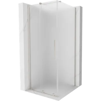 Mexen Velar posuvná sprchová kabina 90 x 90 cm, matná, kartáčovaný nikl - 871-090-090-31-97 Sprchové kouty