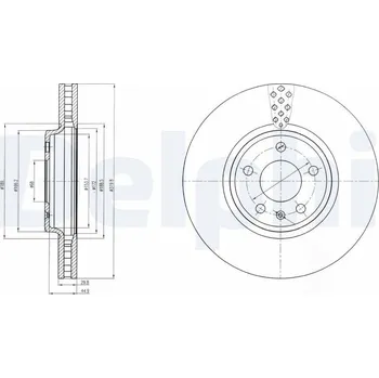 Brzdový systém Brzdový kotouč DELPHI BG4080C