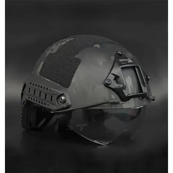 DRAGOWA Tactical Taktická helma Fast MH s brýlemi Charger, CP černá (bez certifikace)