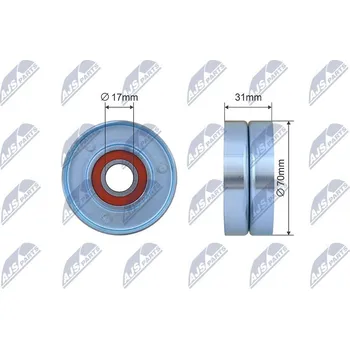 Napínací kladka, žebrovaný klínový řemen NTY RNK-CH-053