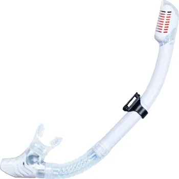 Šnorchl pro potápění se vzduchovým ventilem Materiál PC TPR silikon Pohodlný náustek Bezpečné dýchání Vodní sporty Plavání Šnorchlování bílá