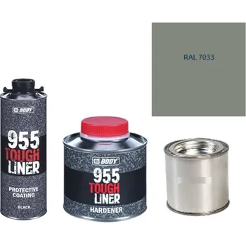 Autolak HB BODY 955 RAPTOR tough liner - 2k polyuretan textura set/báze + tužidlo + barva /RAL 7033 900ml