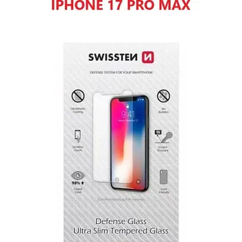 Ochranné sklo Swissten 2,5D iPhone 17 Pro Max – 9H (Ochranné temperované sklo SWISSTEN RE 2,5D pro Apple iPhone 17 Pro Max – tvrzené ochranné sklo s tvrdostí 9H a oleofobní vrstvou)