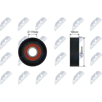 Napínací kladka, žebrovaný klínový řemen NTY RNK-ME-041