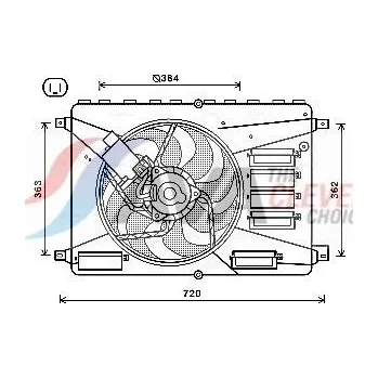 Chladič motoru Větrák, chlazení motoru AVA FD7556