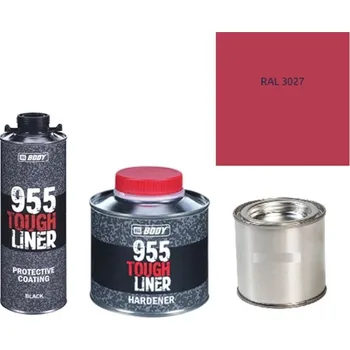 Autolak HB BODY 955 RAPTOR tough liner - 2k polyuretan textura set/báze + tužidlo + barva /RAL 3027 900ml