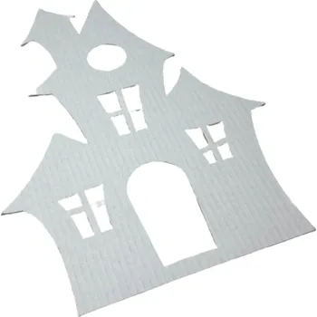 Party dekorace Halloween dekorace - Strašidelný dům 416x306 mm 10 ks