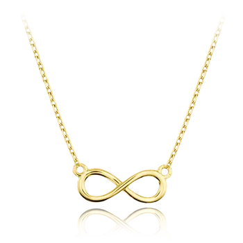 Náhrdelník MINET Elegantní zlatý náhrdelník nekonečno Au 585/1000 1,70g JMG0267WGN46