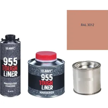 Autolak HB BODY 955 RAPTOR tough liner - 2k polyuretan textura set/báze + tužidlo + barva /RAL 3012 900ml