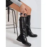 Černé dámské vysoké kozačky na podpatku, podpatek 4 cm ZY1087 Velikost: 39