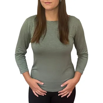 Dámská halenka Halenka UOMO & DONNA zelená 3/4 rukáv (lodičkový střih) Velikosti Uomo a Donna: 40