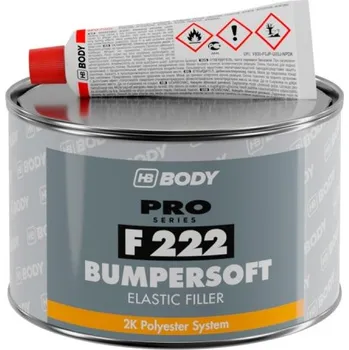 Karosářský tmel HB BODY tmel na plasty - bumpersoft F222 černý 1Kg