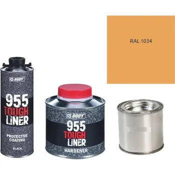Autolak HB BODY 955 RAPTOR tough liner - 2k polyuretan textura set/báze + tužidlo + barva /RAL 1034 900ml