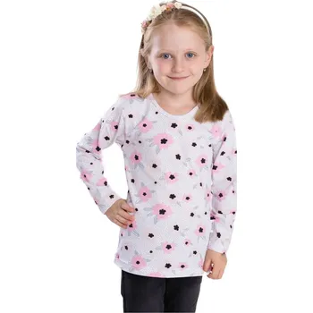 Chlapecké tričko Bettymode Dětské tričko KYTKY S PUNTÍKY dlouhý rukáv, 104