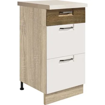 Kuchyňská skříňka Kuchyňská Skříňka Favorit 8D Sonoma/White/Ribbeck