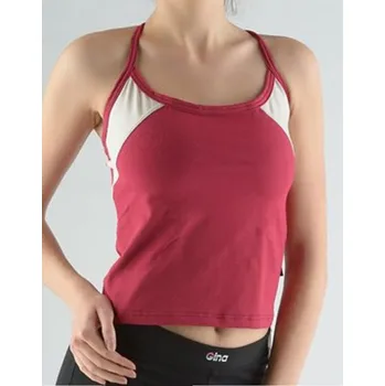 Dámská košilka, úzká ramínka, šité 98049P - vínová písková - M