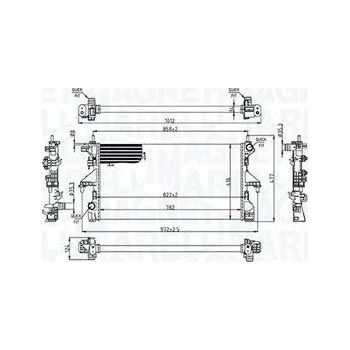 Motor automobilu Chladič, chlazení motoru MAGNETI MARELLI 350213215200