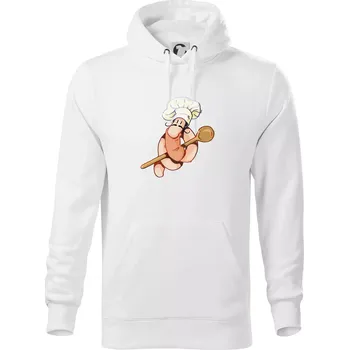 Pánská mikina Žížala kuchař (Alexis Citrine) - Mikina pánská Cape s kapucí - 5XL ( Bílá )