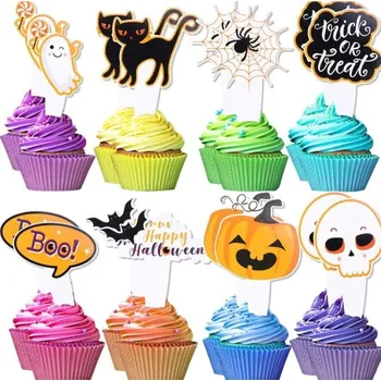 Dortové halloweenské toppery - 32 ks