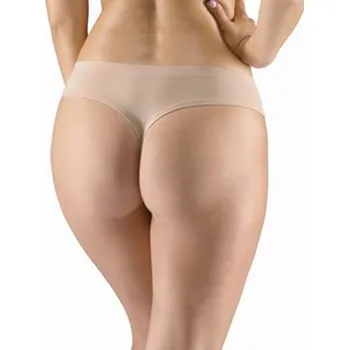 Kalhotky Dámské tanga francouzská, francouzské, bezešvé, bokové, jednobarevné Eco Bamboo 04031P - béžová - L/XL