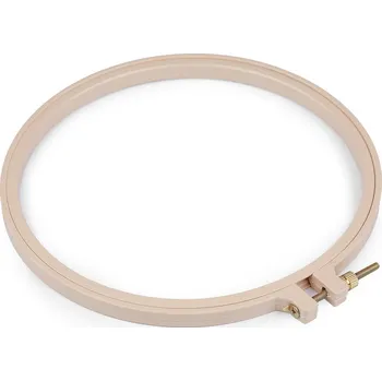 Vyšívací kruh plastový Ø18,5 cm béžová světlá 10 ks