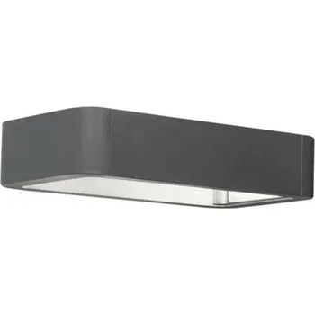 Venkovní osvětlení NOVA LUCE venkovní nástěnné svítidlo NED tmavě šedý hliník skleněný difuzor LED 2x6W 3000K 220-240V 2x38st. IP54 světlo po dvou stranách 9104021