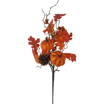 Podzimní dekorační větev s dýní P2330
