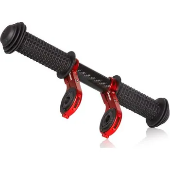 cyklosedačka Dětská karbonová přídavná řidítka (30cm, červená)