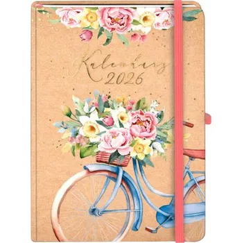 Kalendář Kalendarz książkowy A5 2026 Kraft tygodniowy Rower
