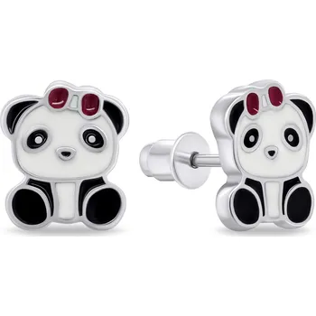 Náušnice Brilio Silver Originální stříbrné náušnice Panda EA817W + 2 měsíce na vrácení zboží