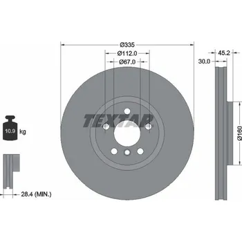 Brzdový kotouč Brzdový kotouč TEXTAR 92316205