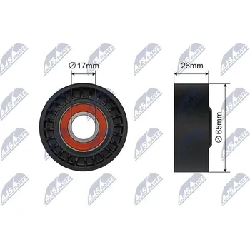 Napínací kladka, žebrovaný klínový řemen NTY RNK-ME-084