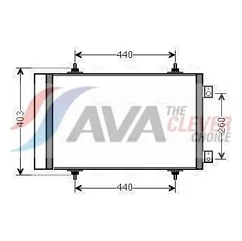 Výparník klimatizace Kondenzátor, klimatizace AVA CNA5263D